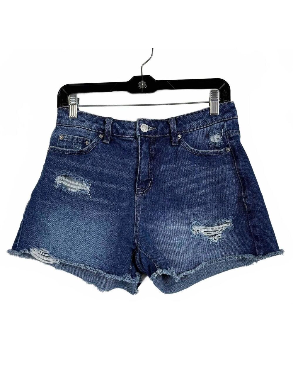 Time And Tru Blue High Rise Denim Shorts Women's Size 4